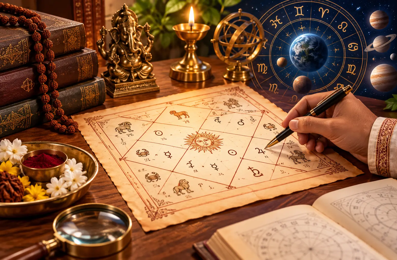 Horoscope Reading in Hyderabad consultation at Chakra Siddhi Jyothishyalaya, Kukatpally